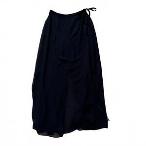 St. John Evening Pants Silk Skirt Veil Layer Cocktail Black Women's Size 4